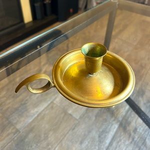 VINTAGE BRASS CHAMBERSTICK CANDLEHOLDER